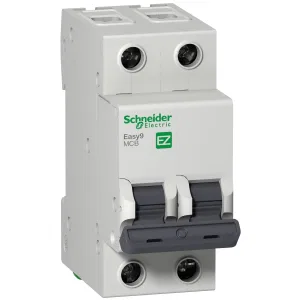 Schneider Electric Easy9 EZ9F34250 автоматический выключатель 2P, 50 А, характеристика C, 4,5 кА (ШНАЙДЕР) Schneider Electric Easy9 EZ9F34250 автоматический выключатель 2P, 50 А, характеристика C, 4,5 кА (ШНАЙДЕР)