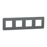 Schneider Electric NU280822 SE Unica Studio рамка на 4 поста, дымчато-серый/антрацит