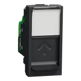 Schneider Electric NU341454 розетка компьютерная RJ45, категория 6, 1 модуль, антрацит, серия Unica New